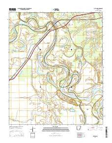 Fulton Arkansas Current topographic map, 1:24000 scale, 7.5 X 7.5 Minute, Year 2014