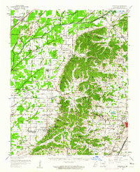 Gainesville Arkansas Historical topographic map, 1:62500 scale, 15 X 15 Minute, Year 1958