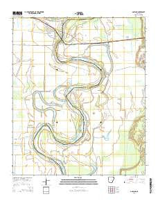 Garland Arkansas Current topographic map, 1:24000 scale, 7.5 X 7.5 Minute, Year 2014