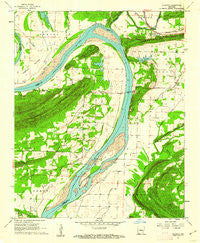 Gleason Arkansas Historical topographic map, 1:24000 scale, 7.5 X 7.5 Minute, Year 1961