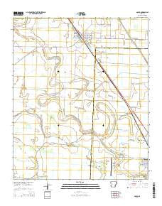Gould Arkansas Current topographic map, 1:24000 scale, 7.5 X 7.5 Minute, Year 2014