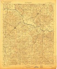 Gurdon Arkansas Historical topographic map, 1:125000 scale, 30 X 30 Minute, Year 1901