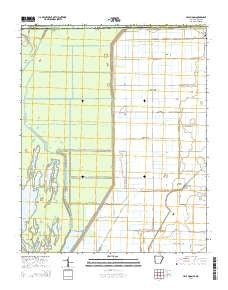 Half Moon Arkansas Current topographic map, 1:24000 scale, 7.5 X 7.5 Minute, Year 2014