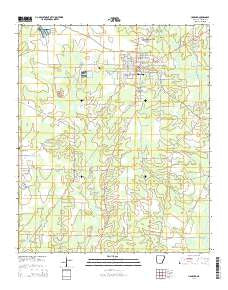 Hamburg Arkansas Current topographic map, 1:24000 scale, 7.5 X 7.5 Minute, Year 2014