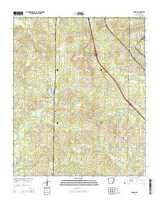Hardin Arkansas Current topographic map, 1:24000 scale, 7.5 X 7.5 Minute, Year 2014