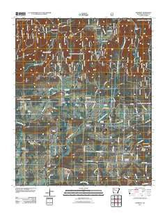 Harmony Arkansas Historical topographic map, 1:24000 scale, 7.5 X 7.5 Minute, Year 2011