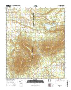Hartford Arkansas Current topographic map, 1:24000 scale, 7.5 X 7.5 Minute, Year 2014
