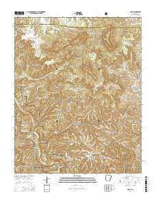 Hasty Arkansas Current topographic map, 1:24000 scale, 7.5 X 7.5 Minute, Year 2014