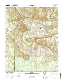 Hattieville Arkansas Current topographic map, 1:24000 scale, 7.5 X 7.5 Minute, Year 2014