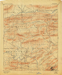 Hot Springs Arkansas Historical topographic map, 1:125000 scale, 30 X 30 Minute, Year 1894