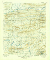 Hot Springs Arkansas Historical topographic map, 1:125000 scale, 30 X 30 Minute, Year 1894