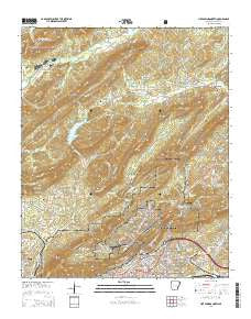 Hot Springs North Arkansas Current topographic map, 1:24000 scale, 7.5 X 7.5 Minute, Year 2014