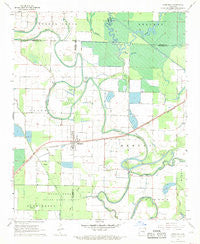 Humphrey Arkansas Historical topographic map, 1:24000 scale, 7.5 X 7.5 Minute, Year 1967
