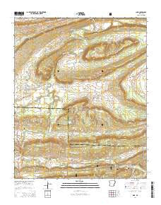 Ione Arkansas Current topographic map, 1:24000 scale, 7.5 X 7.5 Minute, Year 2014