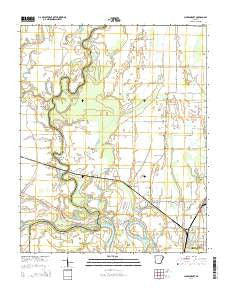 Jacksonport Arkansas Current topographic map, 1:24000 scale, 7.5 X 7.5 Minute, Year 2014