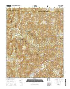 Jasper Arkansas Current topographic map, 1:24000 scale, 7.5 X 7.5 Minute, Year 2014