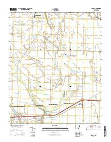 Jeanette Arkansas Current topographic map, 1:24000 scale, 7.5 X 7.5 Minute, Year 2014