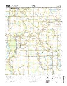 Keo Arkansas Current topographic map, 1:24000 scale, 7.5 X 7.5 Minute, Year 2014