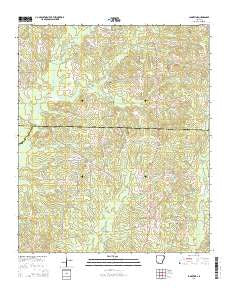 Lamartine Arkansas Current topographic map, 1:24000 scale, 7.5 X 7.5 Minute, Year 2014