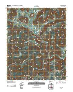 Leslie Arkansas Historical topographic map, 1:24000 scale, 7.5 X 7.5 Minute, Year 2011