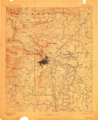 Little Rock Arkansas Historical topographic map, 1:125000 scale, 30 X 30 Minute, Year 1893
