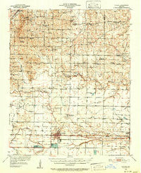 Lonoke Arkansas Historical topographic map, 1:62500 scale, 15 X 15 Minute, Year 1950