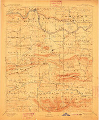 Magazine Mountain Arkansas Historical topographic map, 1:125000 scale, 30 X 30 Minute, Year 1890