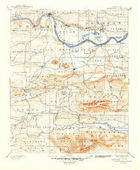 Magazine Mountain Arkansas Historical topographic map, 1:125000 scale, 30 X 30 Minute, Year 1890