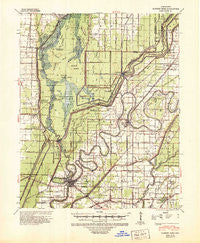 Marked Tree Arkansas Historical topographic map, 1:62500 scale, 15 X 15 Minute, Year 1941