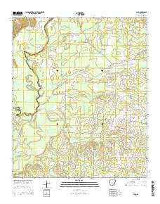 Milo Arkansas Current topographic map, 1:24000 scale, 7.5 X 7.5 Minute, Year 2014