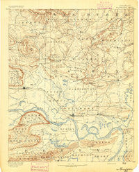 Morrillton Arkansas Historical topographic map, 1:125000 scale, 30 X 30 Minute, Year 1892