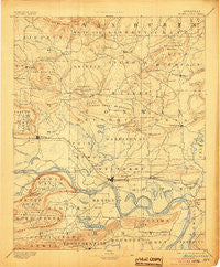 Morrillton Arkansas Historical topographic map, 1:125000 scale, 30 X 30 Minute, Year 1894