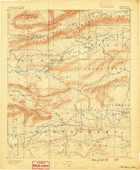 Mount Ida Arkansas Historical topographic map, 1:125000 scale, 30 X 30 Minute, Year 1890
