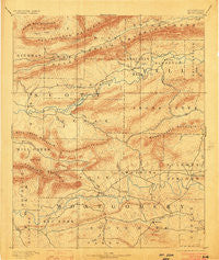 Mount Ida Arkansas Historical topographic map, 1:125000 scale, 30 X 30 Minute, Year 1890