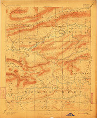Mount Ida Arkansas Historical topographic map, 1:125000 scale, 30 X 30 Minute, Year 1890