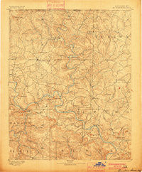 Mountain Home Arkansas Historical topographic map, 1:125000 scale, 30 X 30 Minute, Year 1894