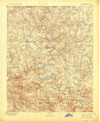 Mountain Home Arkansas Historical topographic map, 1:125000 scale, 30 X 30 Minute, Year 1894