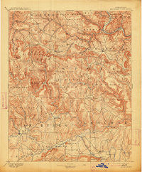 Mountain View Arkansas Historical topographic map, 1:125000 scale, 30 X 30 Minute, Year 1894