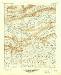 Mt Ida Arkansas Historical topographic map, 1:125000 scale, 30 X 30 Minute, Year 1890
