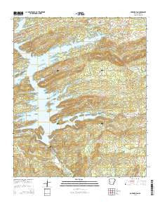 Narrows Dam Arkansas Current topographic map, 1:24000 scale, 7.5 X 7.5 Minute, Year 2014