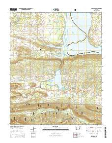 New Blaine Arkansas Current topographic map, 1:24000 scale, 7.5 X 7.5 Minute, Year 2014