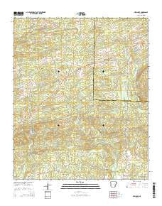 Newhope Arkansas Current topographic map, 1:24000 scale, 7.5 X 7.5 Minute, Year 2014
