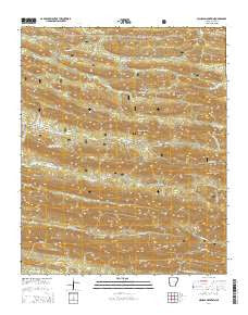 Nichols Mountain Arkansas Current topographic map, 1:24000 scale, 7.5 X 7.5 Minute, Year 2014