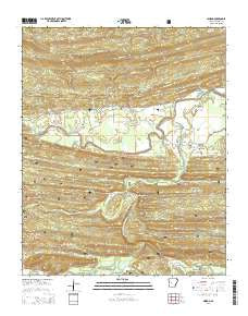 Nimrod Arkansas Current topographic map, 1:24000 scale, 7.5 X 7.5 Minute, Year 2014