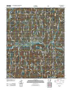 Oark Arkansas Historical topographic map, 1:24000 scale, 7.5 X 7.5 Minute, Year 2011