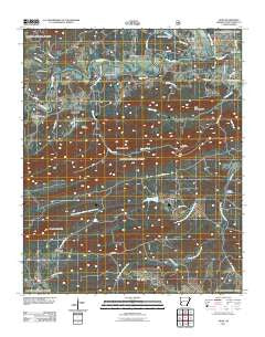 Oden Arkansas Historical topographic map, 1:24000 scale, 7.5 X 7.5 Minute, Year 2011