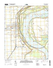 Osceola Arkansas Current topographic map, 1:24000 scale, 7.5 X 7.5 Minute, Year 2014