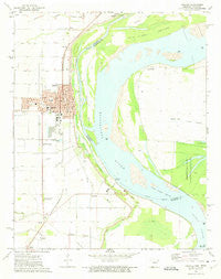 Osceola Arkansas Historical topographic map, 1:24000 scale, 7.5 X 7.5 Minute, Year 1972