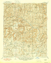 Ozone Arkansas Historical topographic map, 1:62500 scale, 15 X 15 Minute, Year 1936