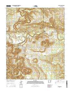 Pangburn Arkansas Current topographic map, 1:24000 scale, 7.5 X 7.5 Minute, Year 2014